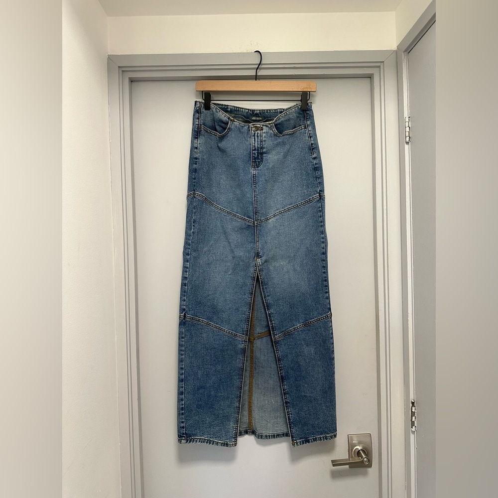 Wild Fable Maxi Denim Skirt with Slit